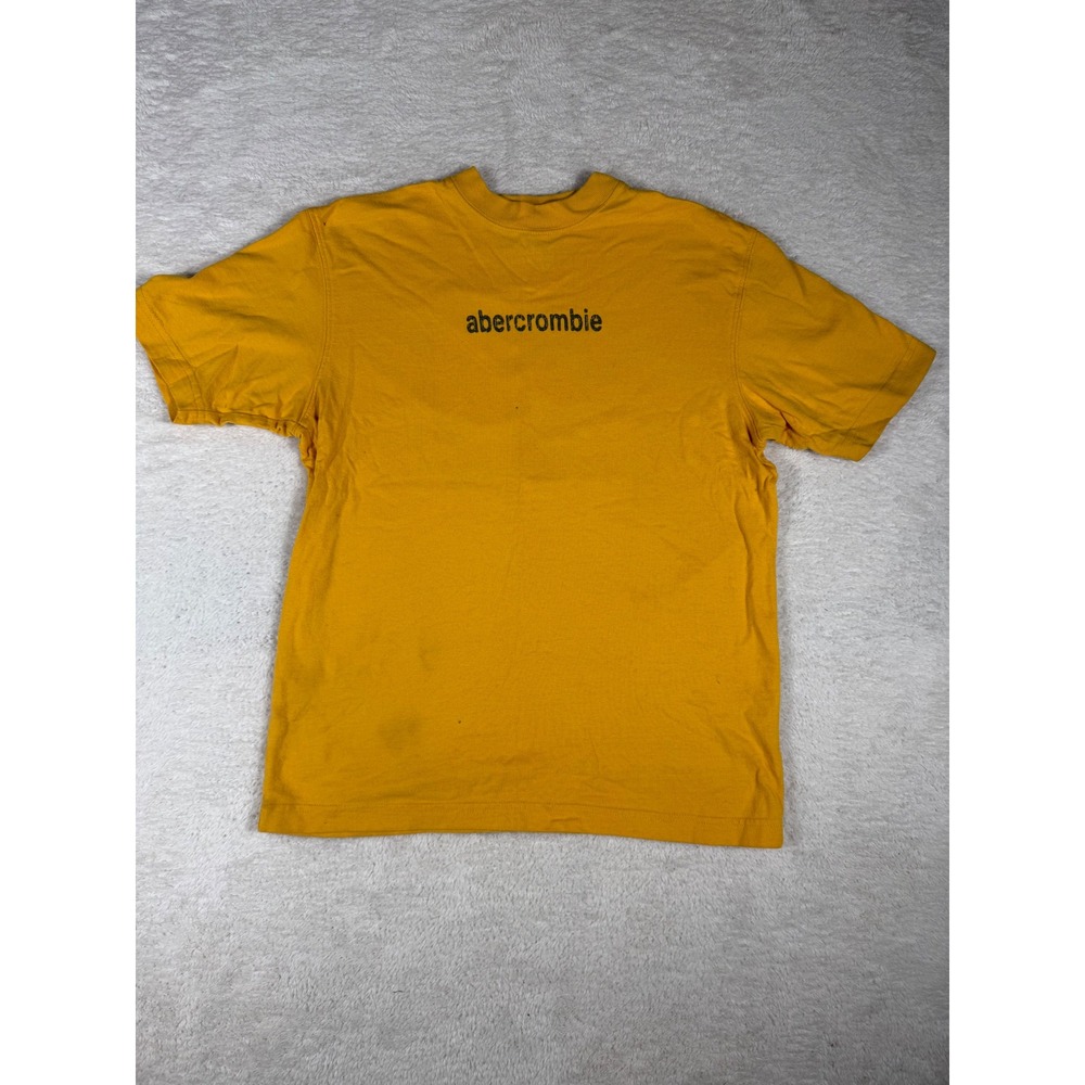 Abercrombie Graphic Tee Kids Small Yellow Good Island‎ Moped Rentals Vintage Y2K